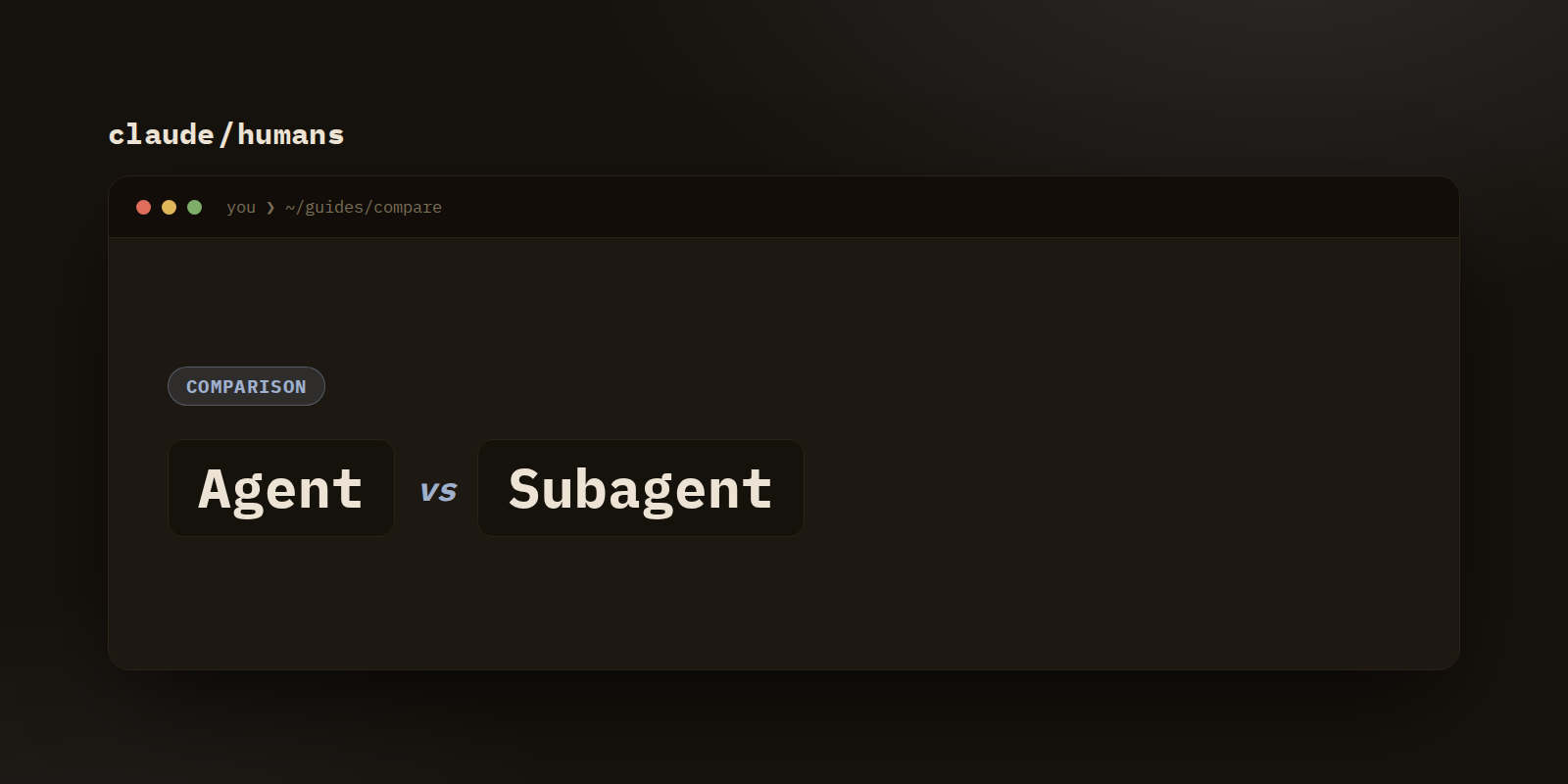 Agent vs Subagent in Claude Code