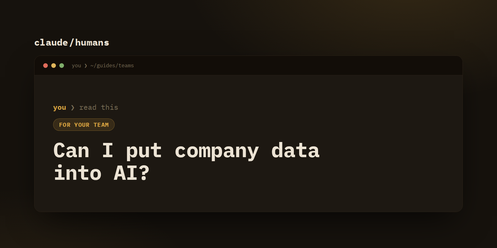 Can I put company data into AI?