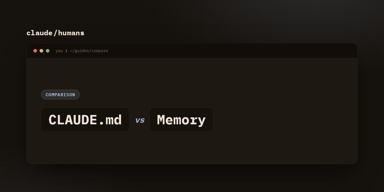 CLAUDE.md vs Memory in Claude Code