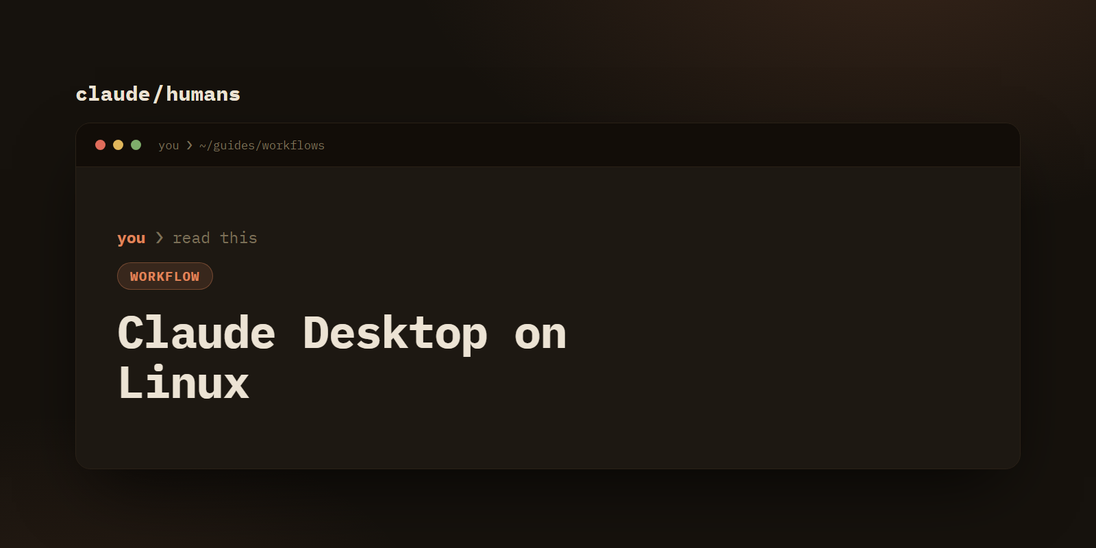 Claude Desktop on Linux: the terminal is no longer mandatory