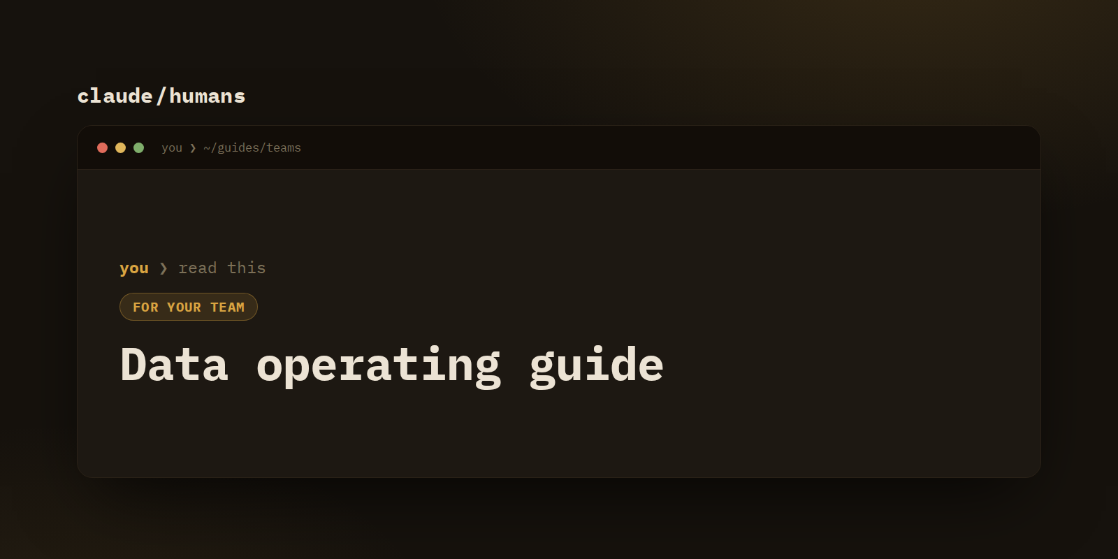 Data & Analytics with Claude: the operating guide