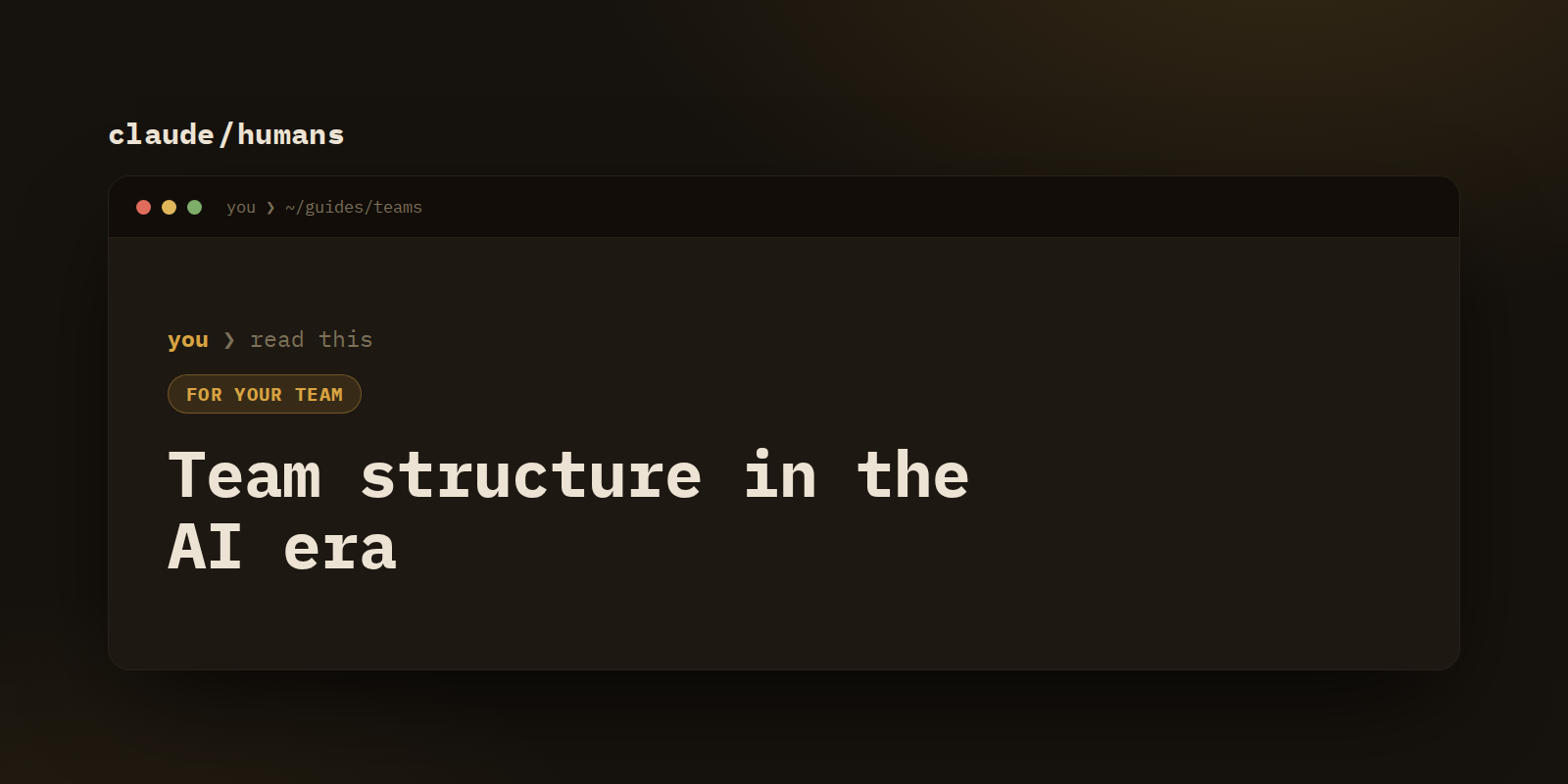 Engineering team structure in the AI era: smaller, more senior, and deliberately human