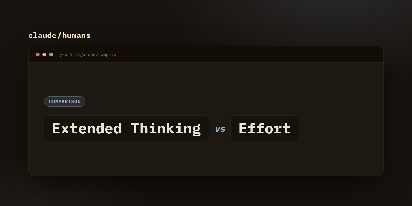 Extended Thinking vs Effort in Claude