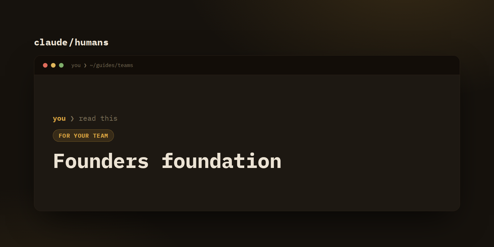 Founders & PMs Foundation: the product context, market read & codebase map every decision inherits
