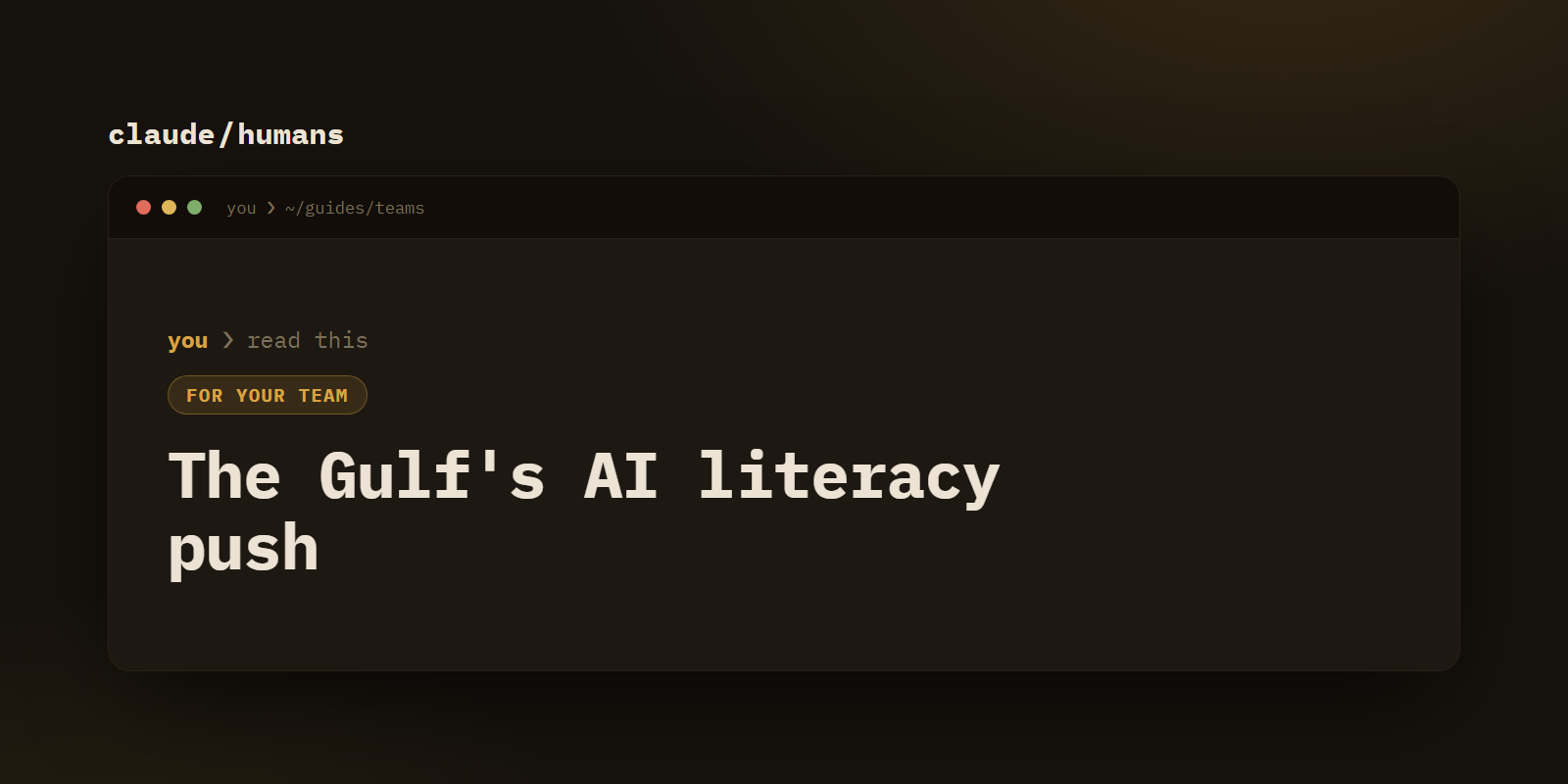 The Gulf's AI literacy push: what UAE and Saudi policy means for your team