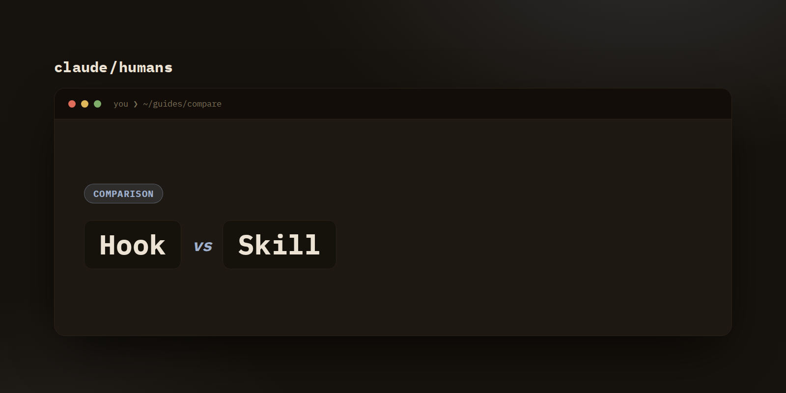 Hook vs Skill in Claude Code
