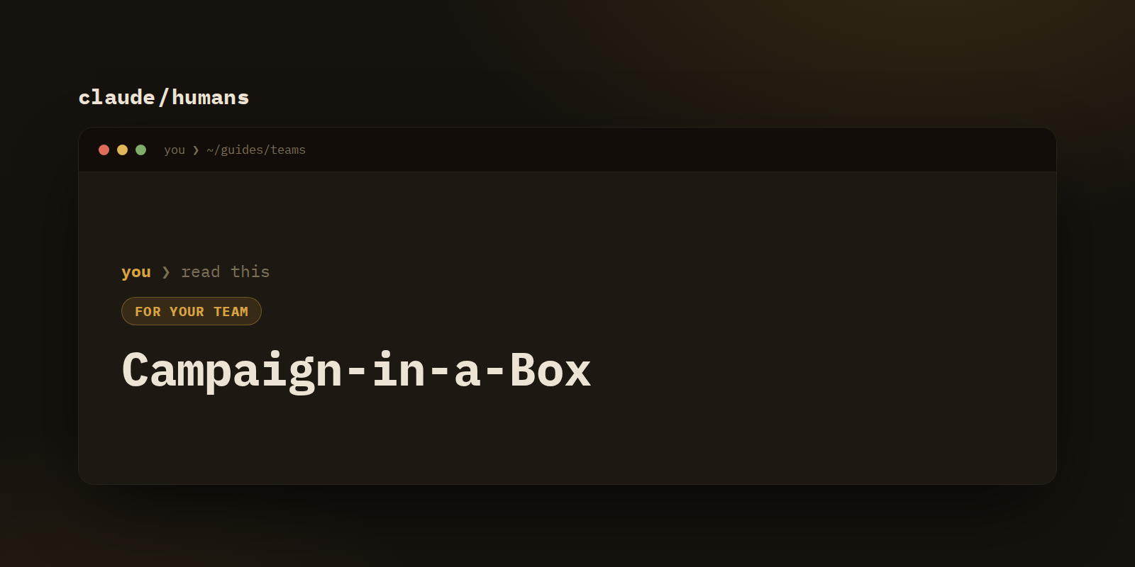 Campaign-in-a-Box: the capstone that earns Certified Marketing with Claude