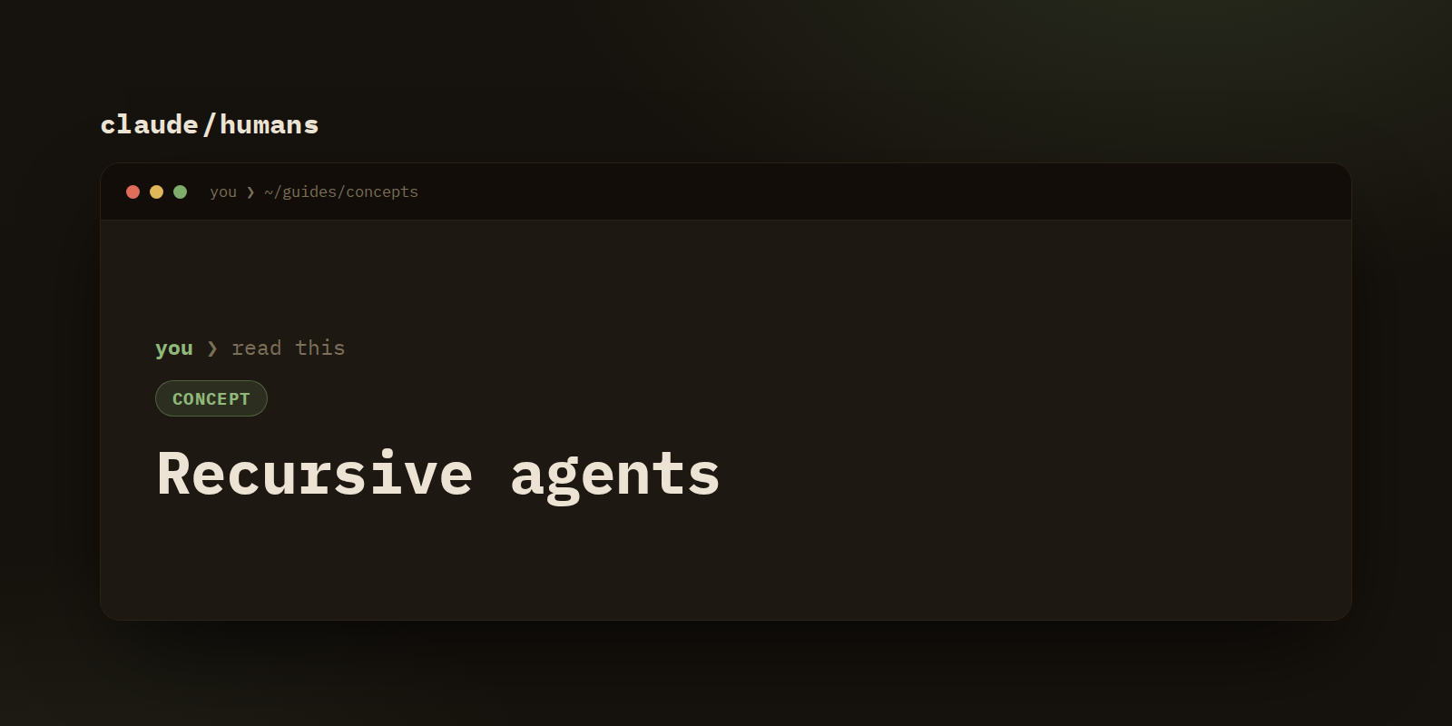 Recursive agents: how a coding agent gets reliable by calling itself
