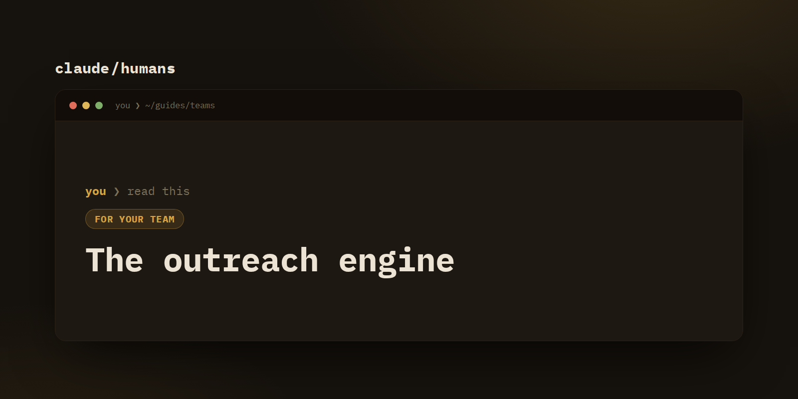The outreach engine: turn your foundation into pipeline that fills itself