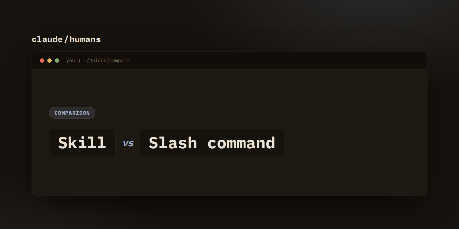 Skill vs Slash command in Claude Code