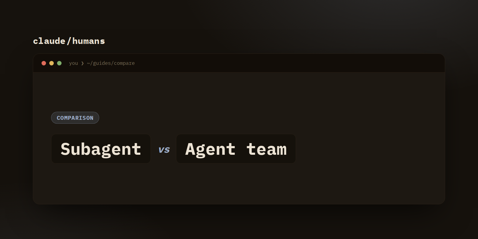 Subagent vs Agent team (Workflow) in Claude Code